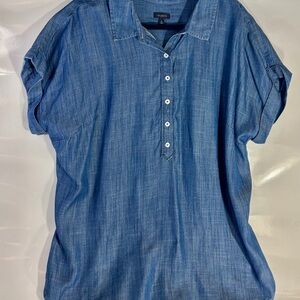 Talbots Casual Blue Button Down Shirt
